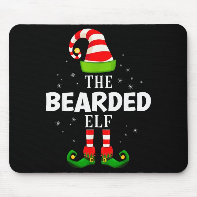 The Bearded Elf Christmas Pjs Matching Pajama  Mousepad (Vorne)