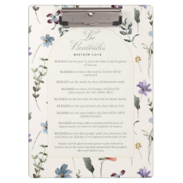 The Beatitudes Matthew 5:3–12 Floral Scripture Klemmbrett