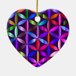 The Beautiful Flower of Life Valentines Day Tree Keramik Ornament