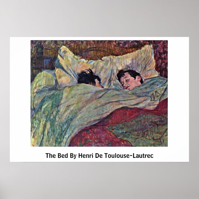 The Bed By Henri De Toulouse-Lautrec Poster (Vorne)