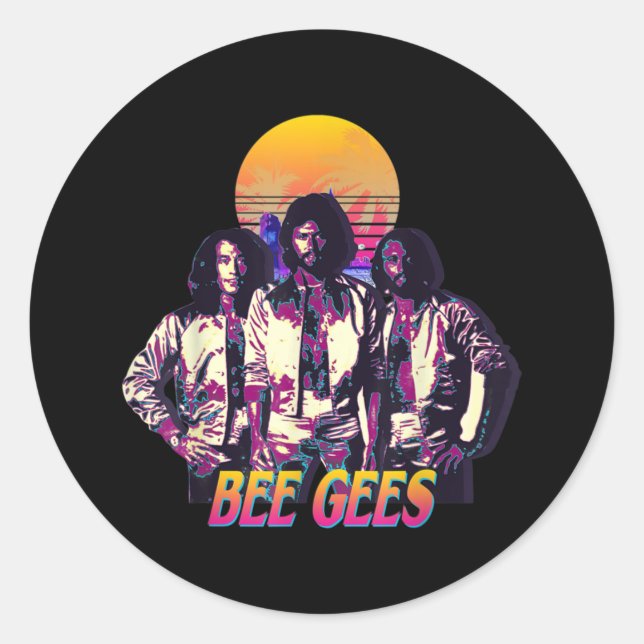 The Bee Gees Live For Men and Women Runder Aufkleber (Vorderseite)
