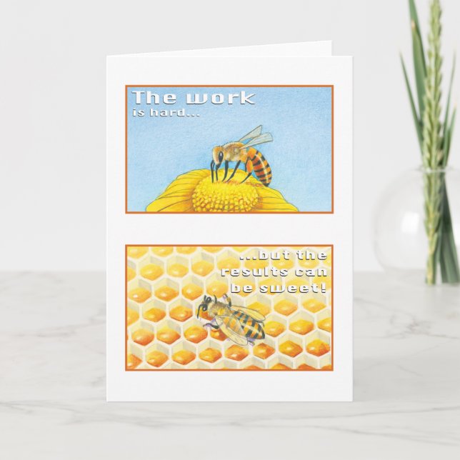 The Bee Greeting Card Psalm 29:11 Karte (Vorderseite)