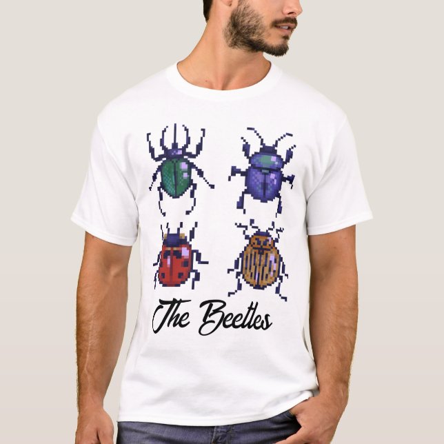 The Beetles, pixelart T-Shirt (Vorderseite)