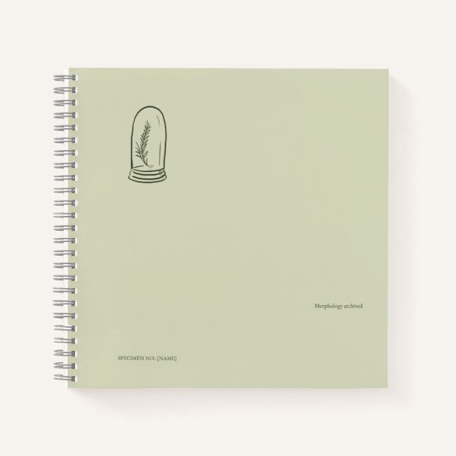 The Bell Jar- Botanists Pause- Minimal Notizbuch (Vorderseite)
