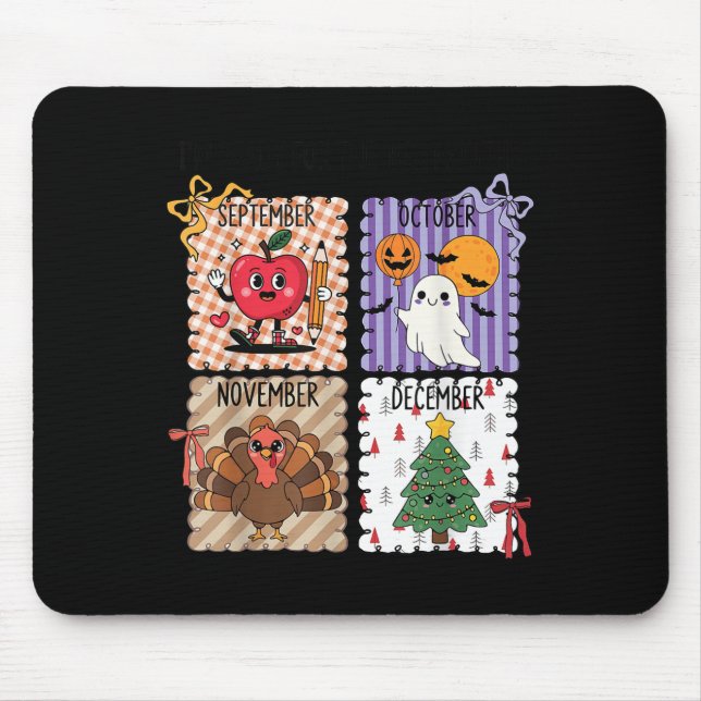 The ber Months Back To School Halloween Thanksgivi Mousepad (Vorne)