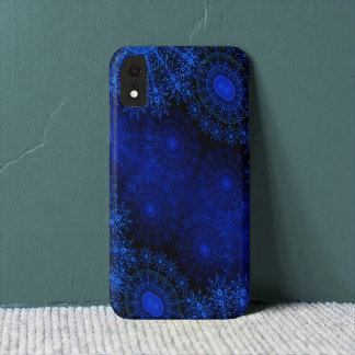 The Berry Blue Sparkling Floral art Case-Mate iPhone Hülle