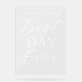 The Best Day Ever Personalized Wedding Welcome Acrylschild