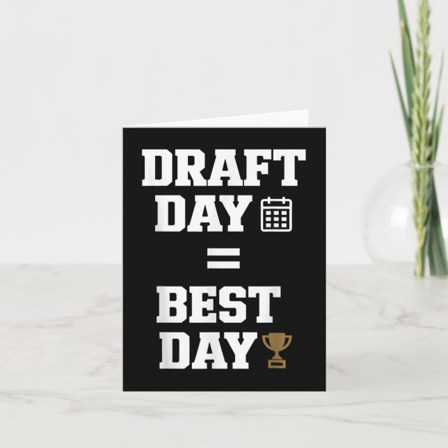 The Best Day Fantasy Football Draft Day Celebratio Karte (Vorderseite)