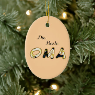 The Best Oma In German Ornament