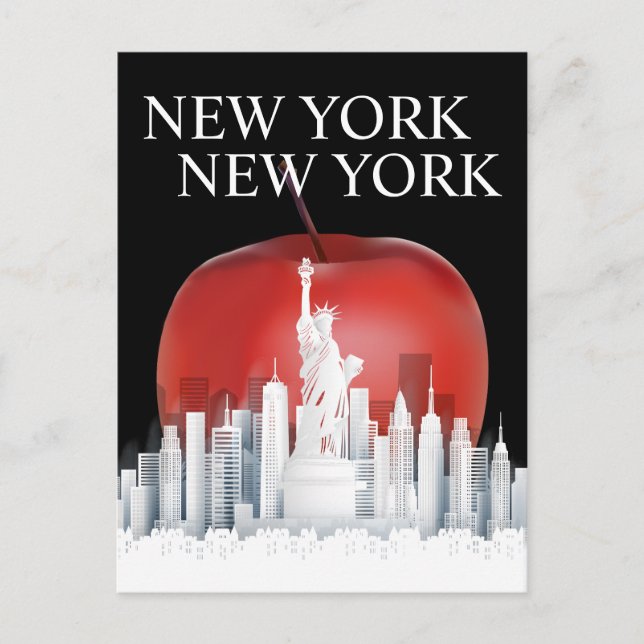 The Big Apple New York City Postkarte (Vorderseite)