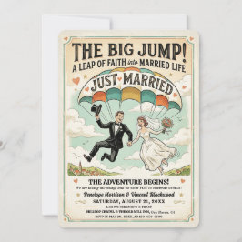 The Big Jump Gazette Hochzeit Einladung