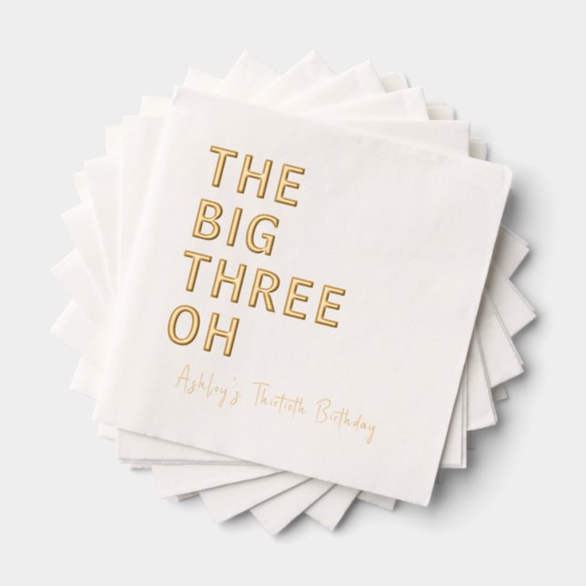 "The Big Three-Oh" Personnalisé 30e anniversaire (Insitu (empilé))