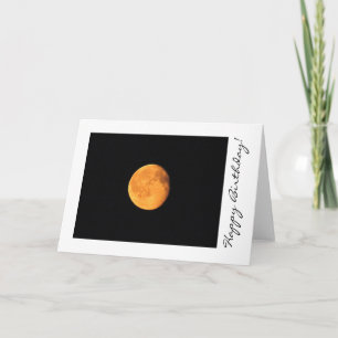 The Big Yellow Moon; Happy Birthday Karte