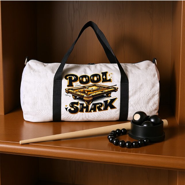 The Billiard Baron: Pool Shark Logo on Pool Table Duffle Bag (Von Creator hochgeladen)