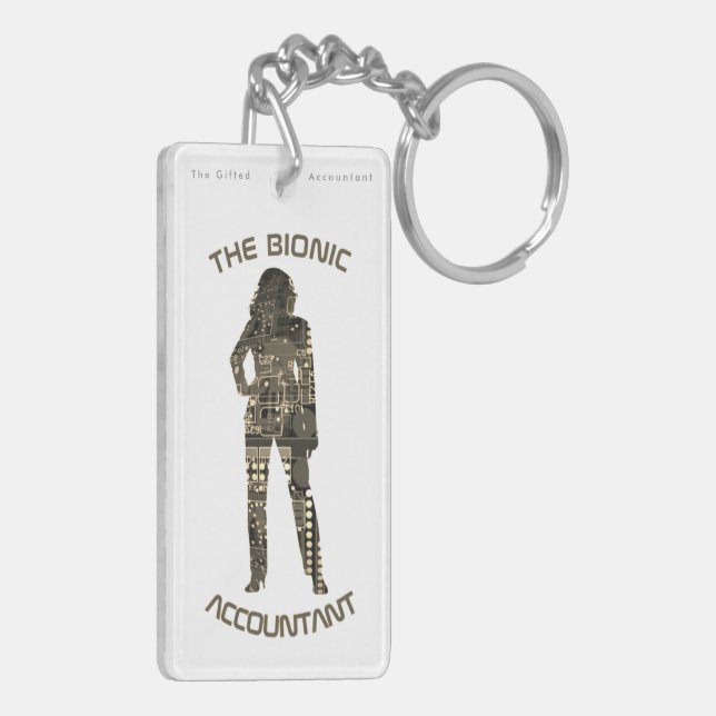 "The Bionic Accountant" Schlüsselanhänger (Rückseite links)