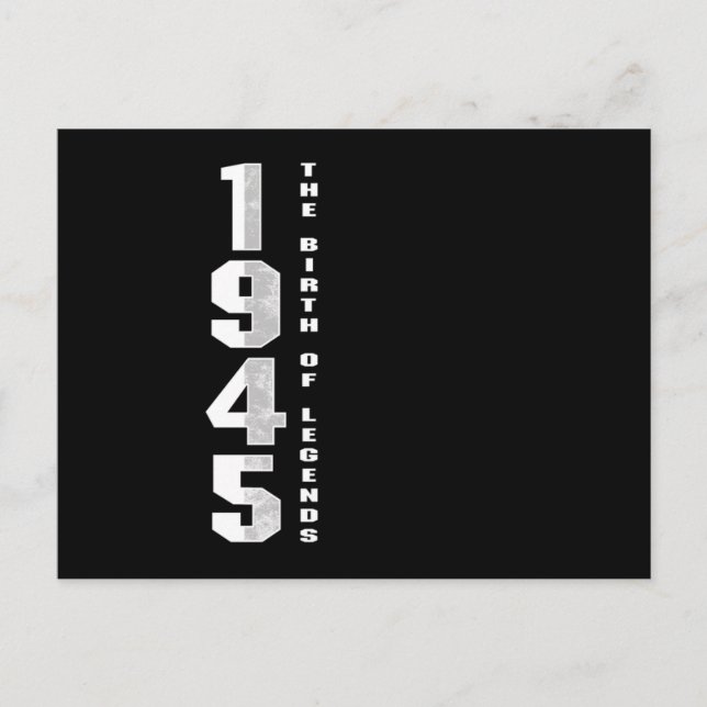 The Birth Of Legends 1945 75 th Birthday Gift Postkarte (Vorderseite)