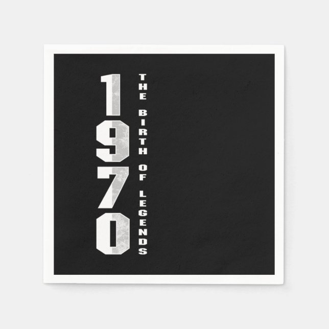 The Birth Of Legends 1970 50 th Birthday Gift Serviette (Vorderseite)