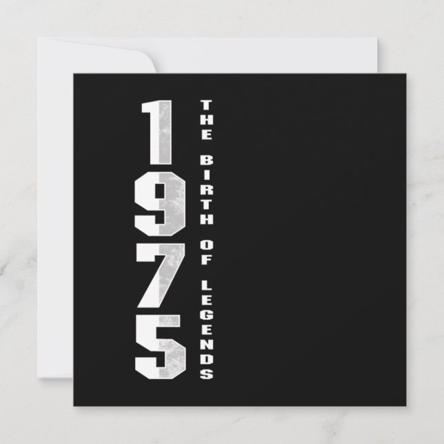 The Birth Of Legends 1975 45 th Birthday Gift Einladung (Vorderseite)