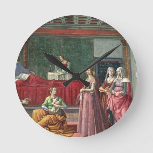 The Birth of St. John the Baptist (fresco) (see al Runde Wanduhr