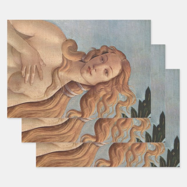 The Birth of Venus (detail) by Sandro Botticelli Geschenkpapier Set (Set)