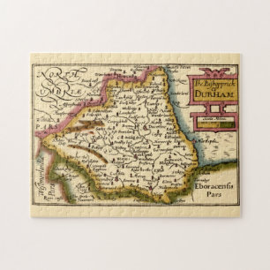 The Bishopprick Durham Landkreis England Old Map