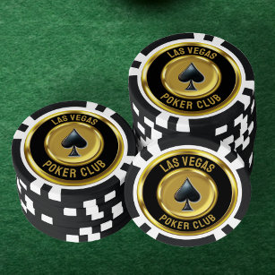 The Black & Gold Coast Spade Las Vegas Poker Club Pokerchips