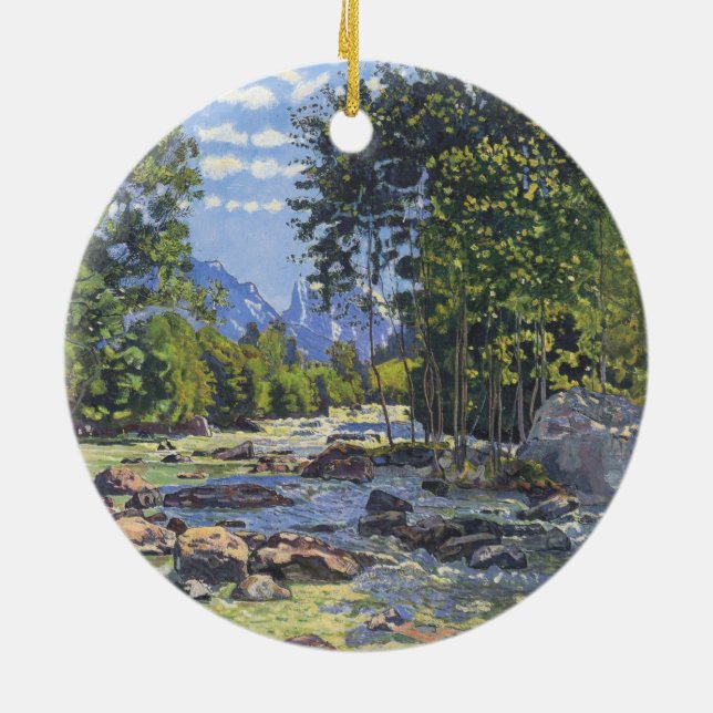 The Black Lutschina (von Ferdinand Hodler) Keramik Ornament (Hinten)