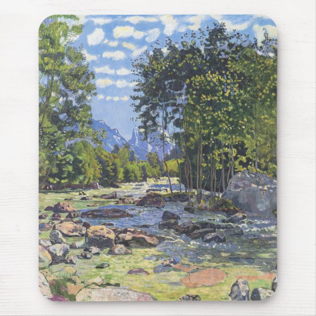 The Black Lutschina (von Ferdinand Hodler) Mousepad (Vorne)