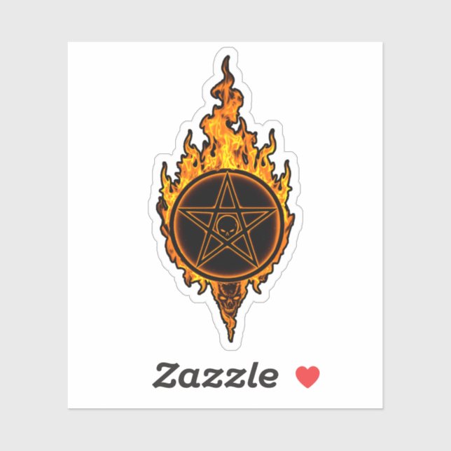 The Blazing Pentagram Aufkleber (Blatt)