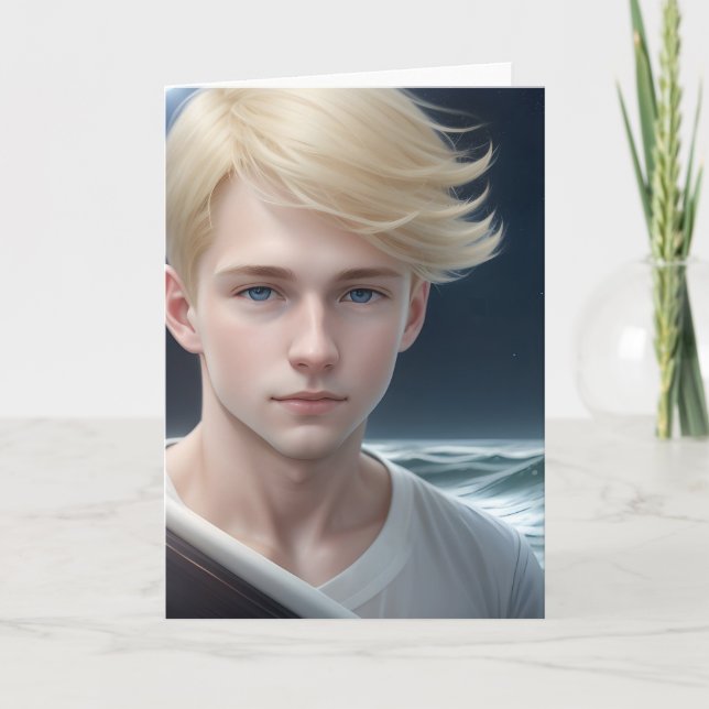 The Blond Boy Greetings Card Karte (Vorderseite)