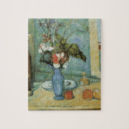The Blue Vase (Blume und Obst) von Paul Cezanne