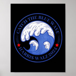 The Blue Wave Harris Wheimer 2024 Election Poster