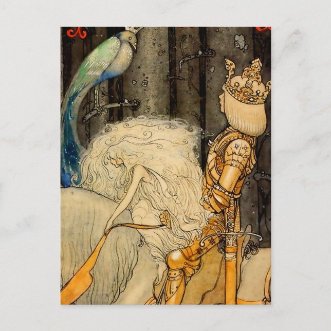 "The Bluebird" von John Bauer Postkarte (Vorderseite)
