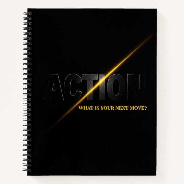 The Bold Command | Action Motivational Typography  Notizbuch (Vorderseite)