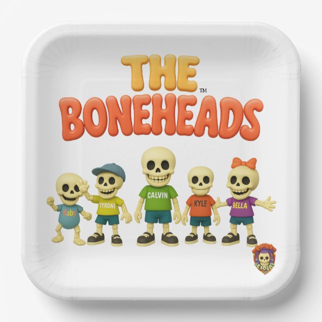 The Boneheads™ Party-Teller Pappteller (Vorderseite)