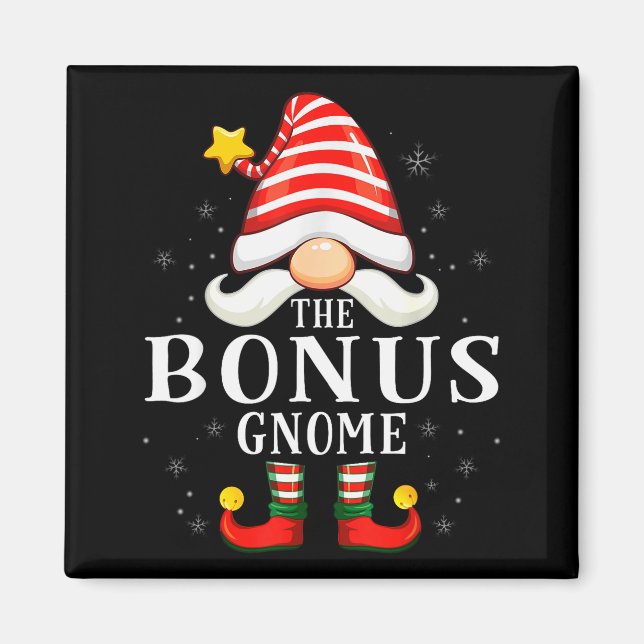 The Bonus Gnome Christmas Group Family Pajama  Magnet (Vorne)