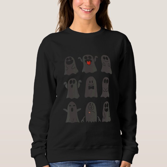 The Boo Crew Halloween Ghost Costume Sweatshirt (Vorderseite)