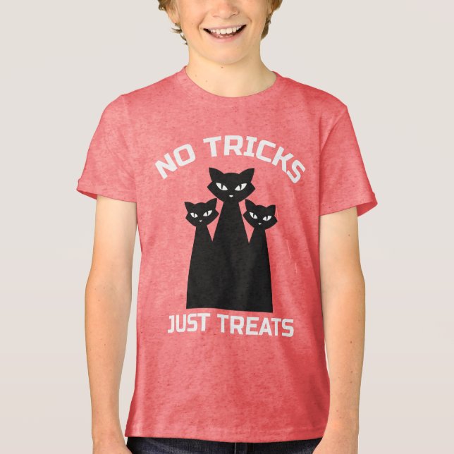 The Boo Crew - No Tricks Tri-Blend Shirt (Vorderseite)