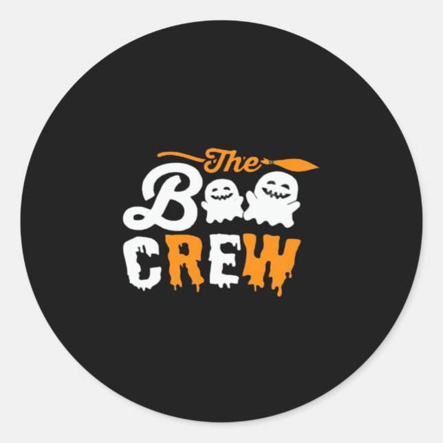 The Boo Crew Oversized T-Shirt Runder Aufkleber (Vorderseite)