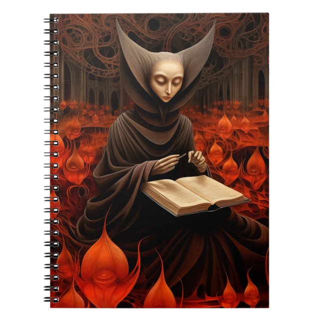 The Book Healer - Surrealistische Kunst Notizblock (Vorderseite)