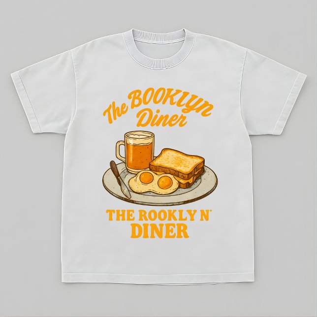 The Booklyn Diner Retro Breakfast Bootleg T-Shirt (Von Creator hochgeladen)