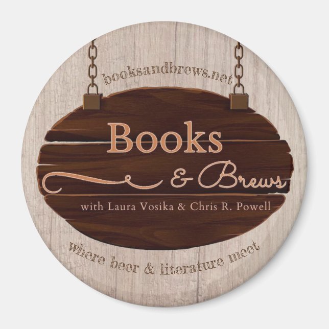 The Books & Brews 3" Magnet (Vorne)
