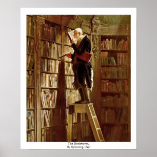 The Bookworm, By Spitzweg, Carl Poster