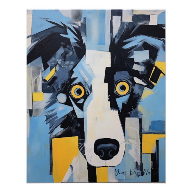 The Border Collie Dog Portrait 003 - Sable Gabriel Poster (Vorderseite)