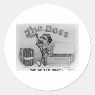 The Boss - Top of the Heap! Runder Aufkleber