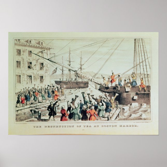 The Boston Tea Party, 1846 Poster (Vorne)