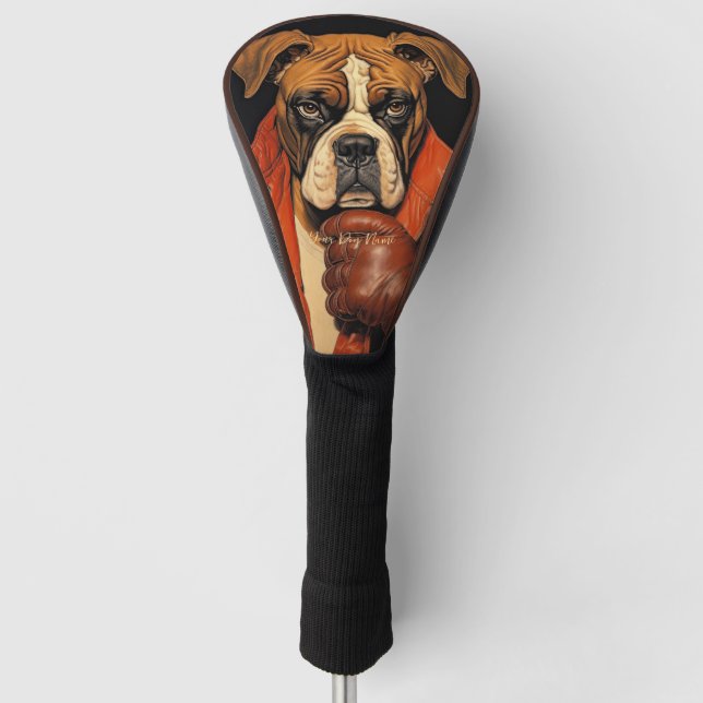 The Boxer Dog 001 - Odessa Leyendecker Golf Headcover (Vorderseite)