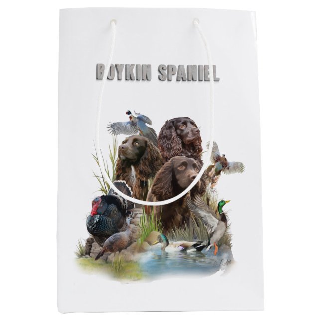 The Boykin Spaniel Mittlere Geschenktüte (Vorderseite)