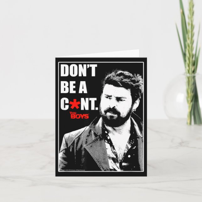 The Boys Butcher Don't Be A... Small  Karte (Vorderseite)