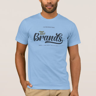 „The Brands“-Buchstaben. Gedruckt auf einem weiche T-Shirt